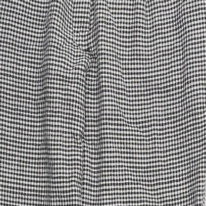 MNG Womens Black Check  Capri Trousers Size 8 L23 in