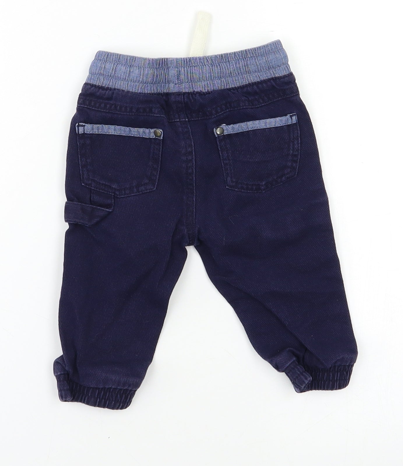 Matalan Baby Blue   Cargo Trousers Size 3-6 Months