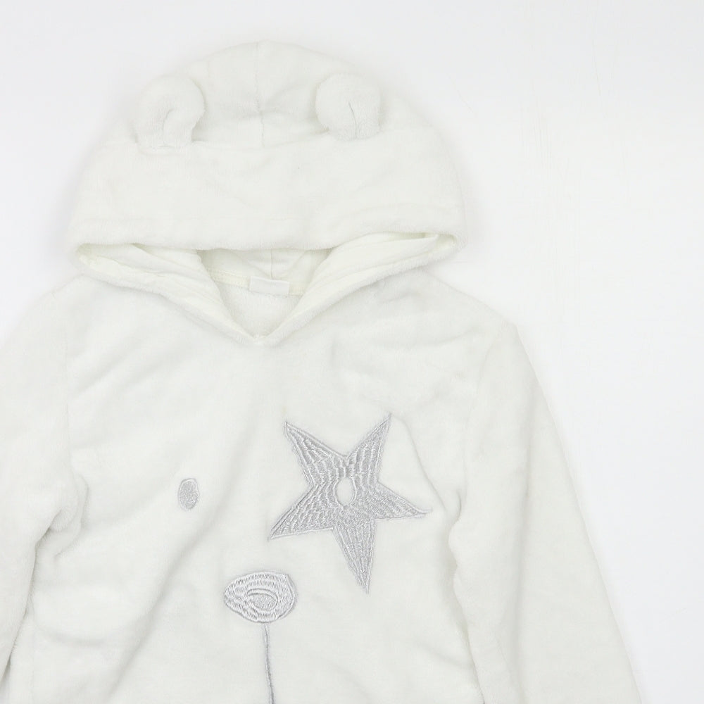 F&F Girls White   Pullover Hoodie Size 12 Years