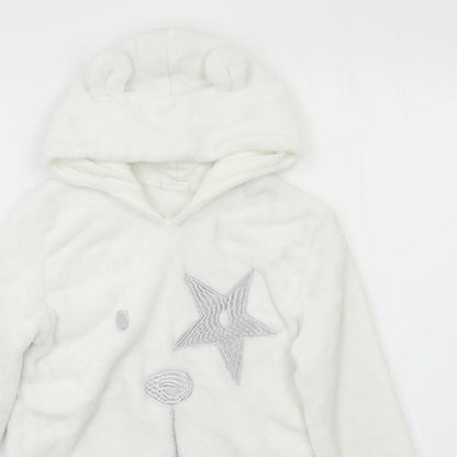 F&F Girls White   Pullover Hoodie Size 12 Years