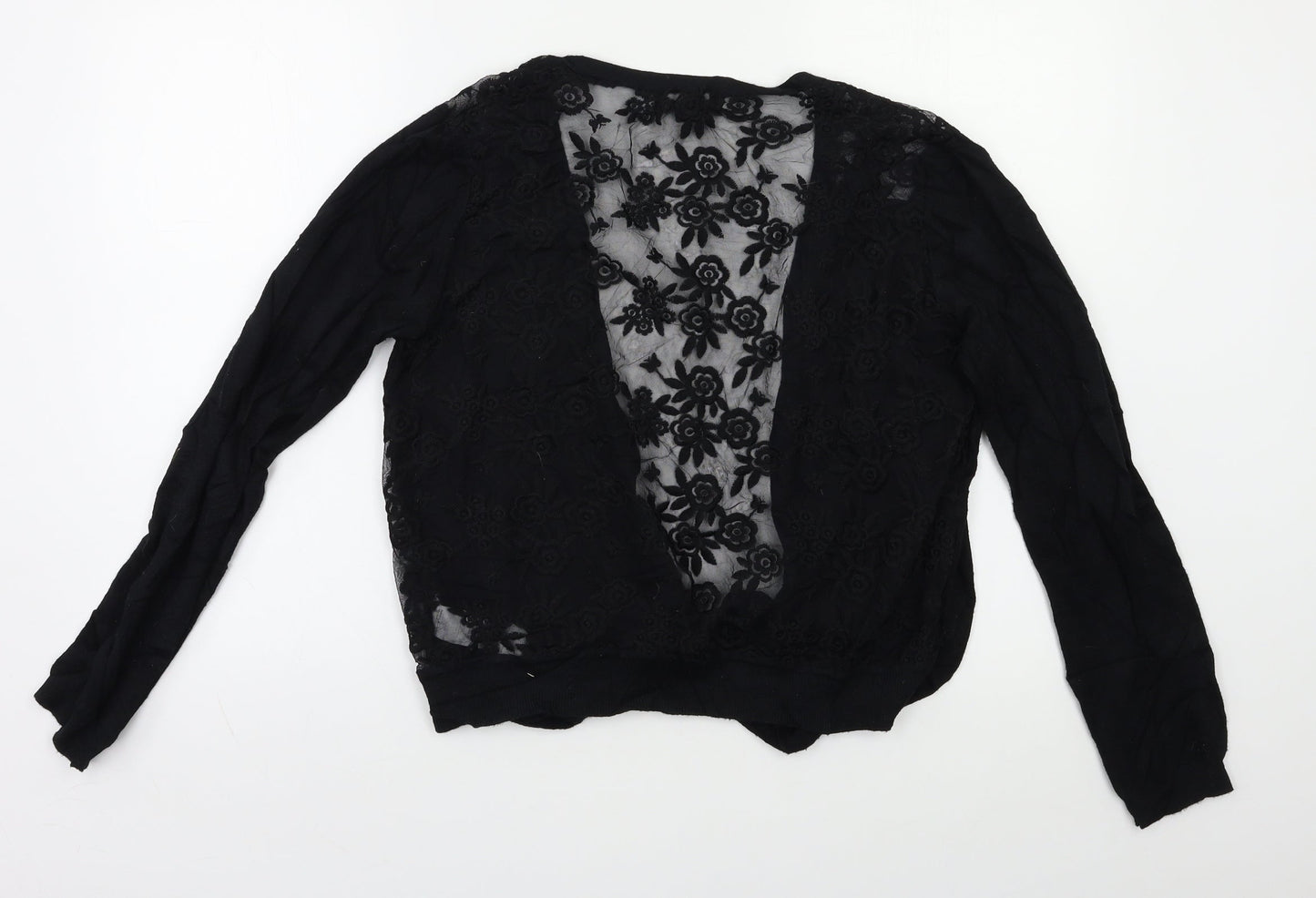 Womens UK Size 14 New Look Black Cape Jumper