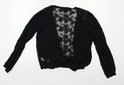 Womens UK Size 14 New Look Black Cape Jumper