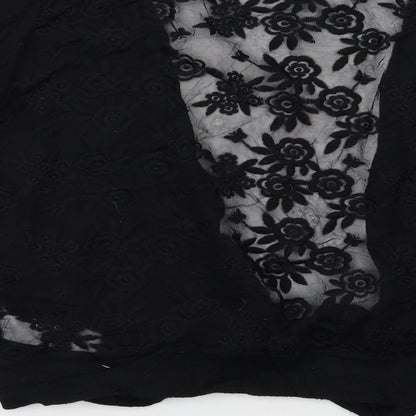 Womens UK Size 14 New Look Black Cape Jumper