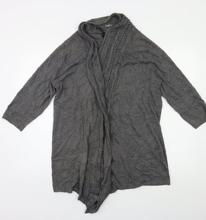 Womens UK Size 16 Preworn Grey Cardigan Jumper