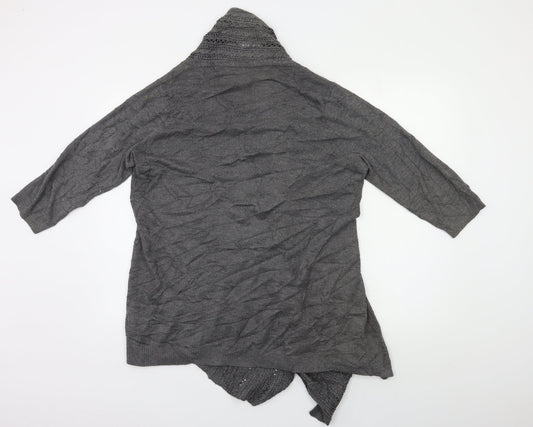 Womens UK Size 16 Preworn Grey Cardigan Jumper