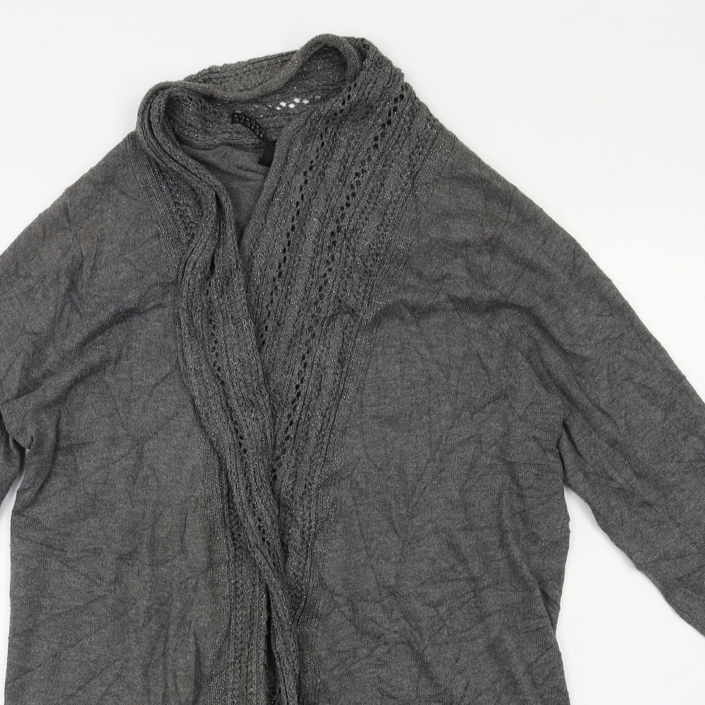 Womens UK Size 16 Preworn Grey Cardigan Jumper