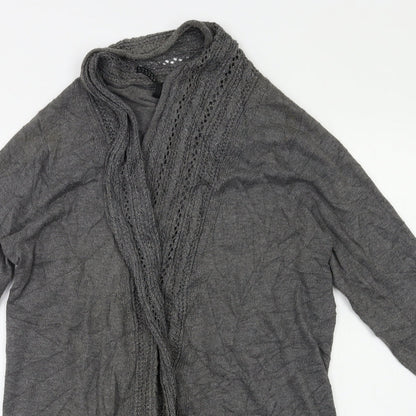Womens UK Size 16 Preworn Grey Cardigan Jumper