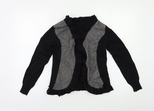 Womens UK Size S Preworn Black Cardigan Jumper