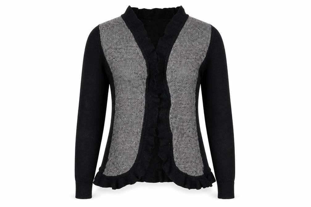 Womens UK Size S Preworn Black Cardigan Jumper