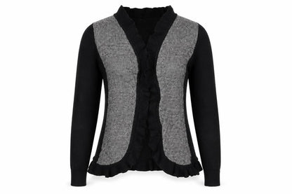 Womens UK Size S Preworn Black Cardigan Jumper