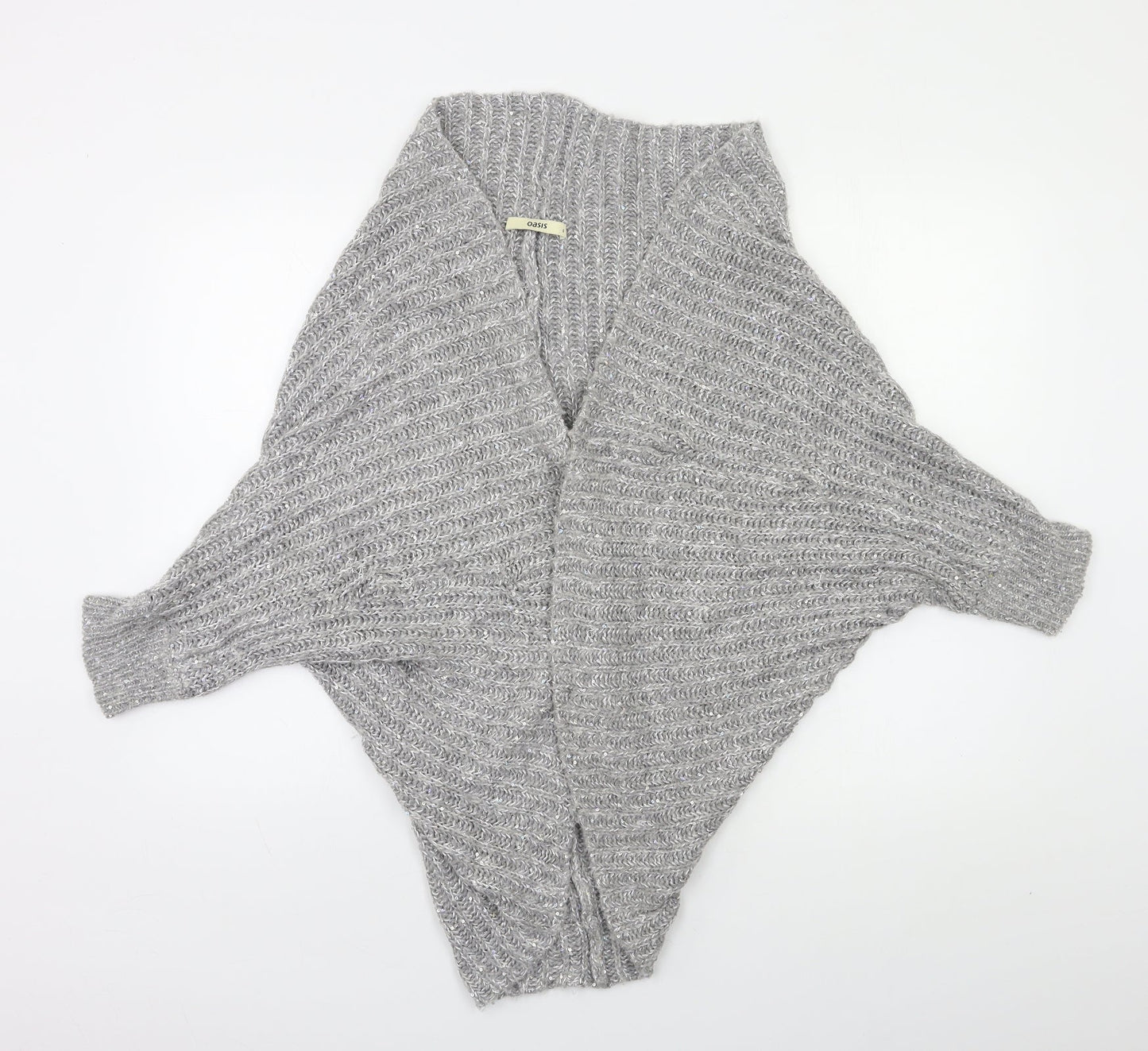 Womens UK Size S Oasis Grey Cardigan Jumper