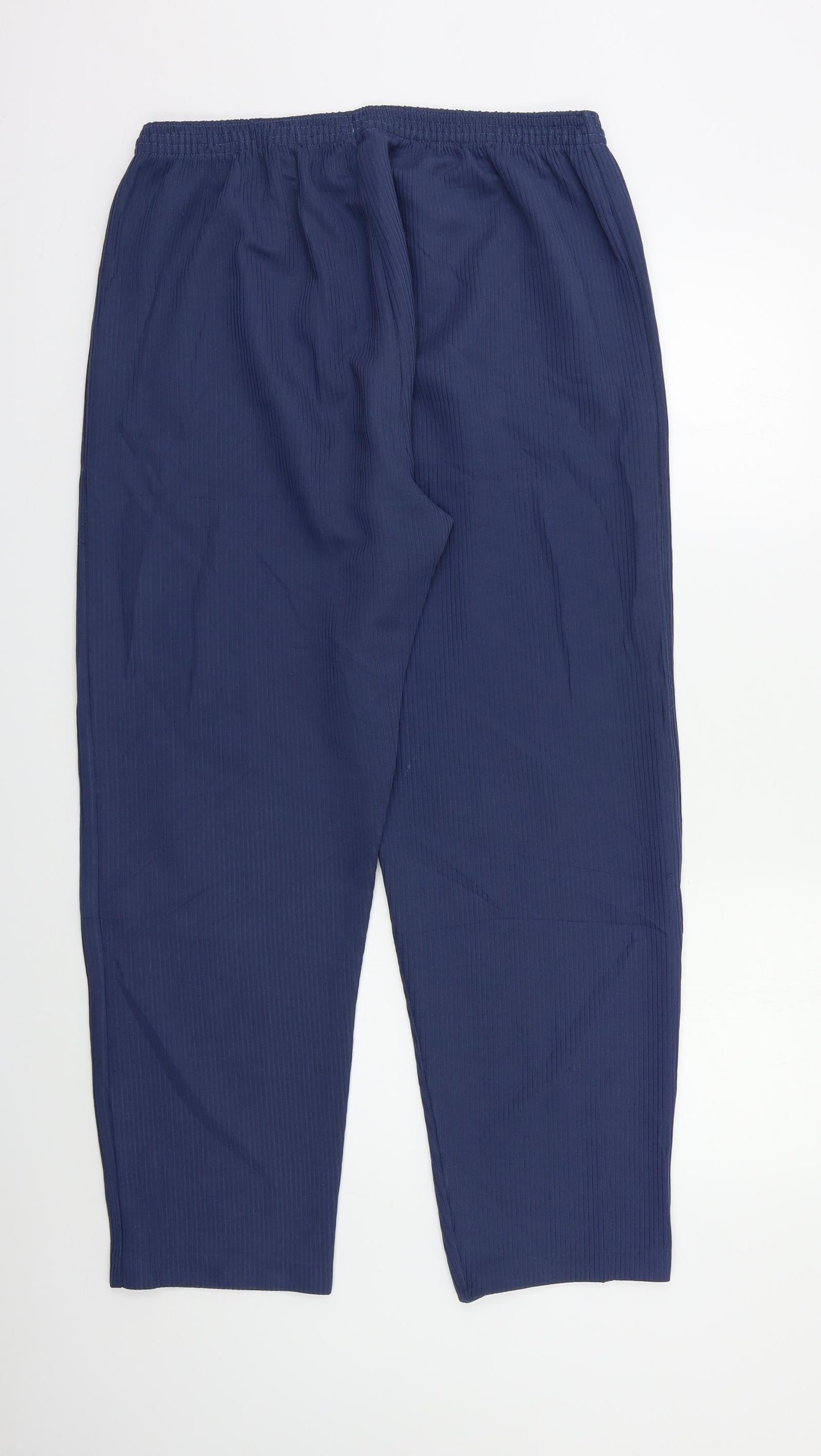 Womens UK Size L Preworn Regular Fit  Blue Trousers