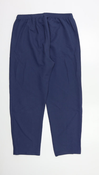 Womens UK Size L Preworn Regular Fit  Blue Trousers