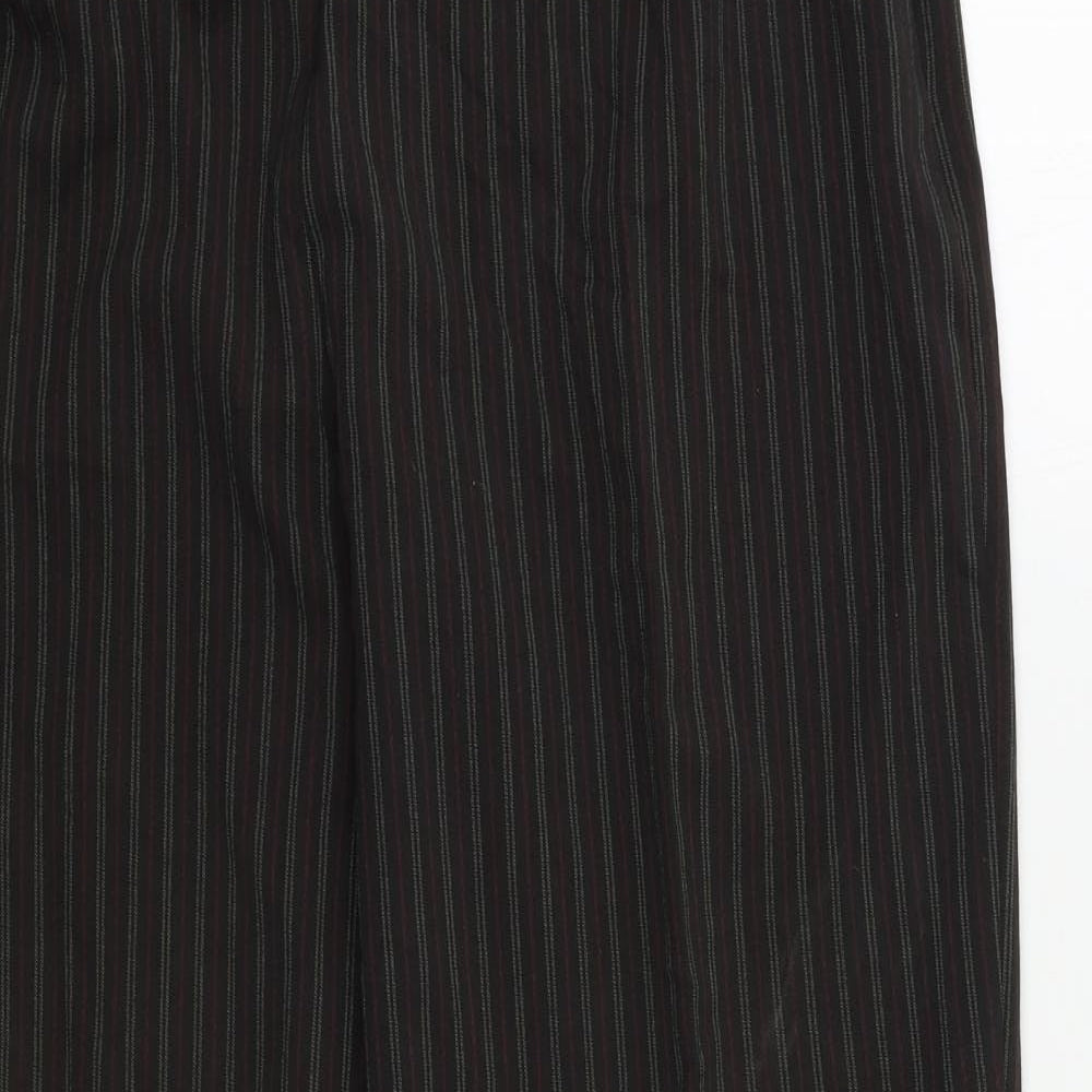 Bonmarché Womens Green Striped  Dress Pants Trousers Size 16 L27 in