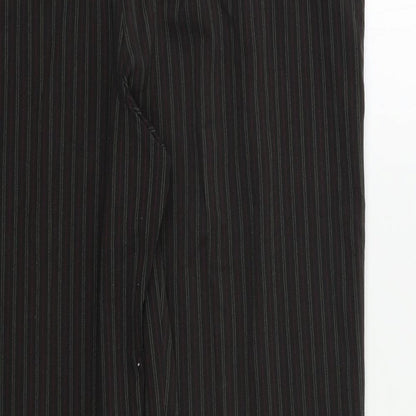 Bonmarché Womens Green Striped  Dress Pants Trousers Size 16 L27 in