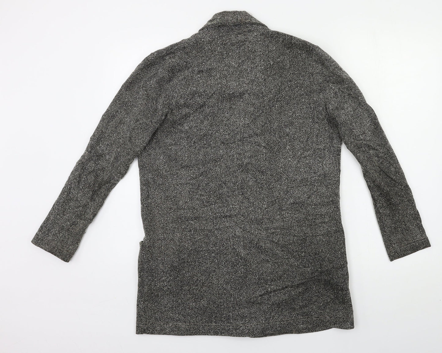 Womens UK Size 8 River Island Grey Overcoat