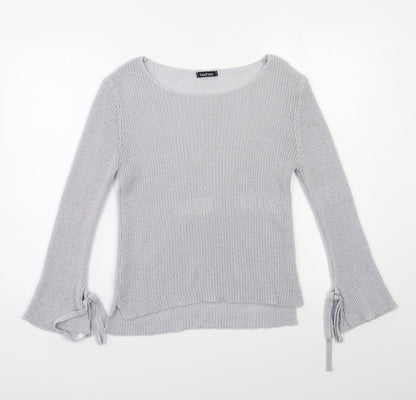 Boohoo Womens Grey   Pullover Jumper Size S