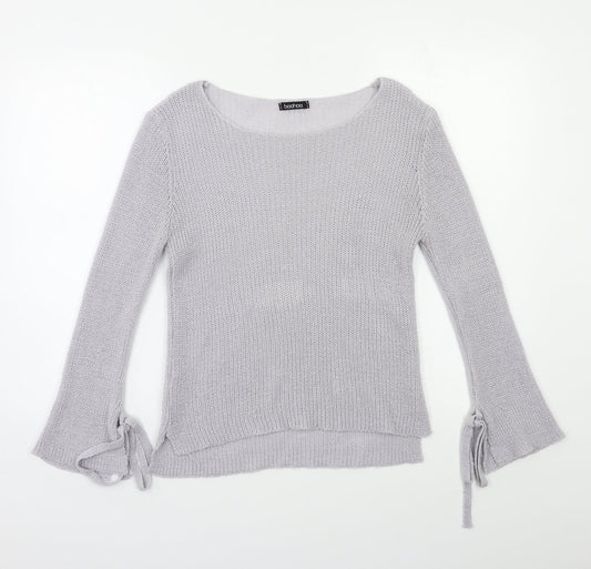Boohoo Womens Grey   Pullover Jumper Size S