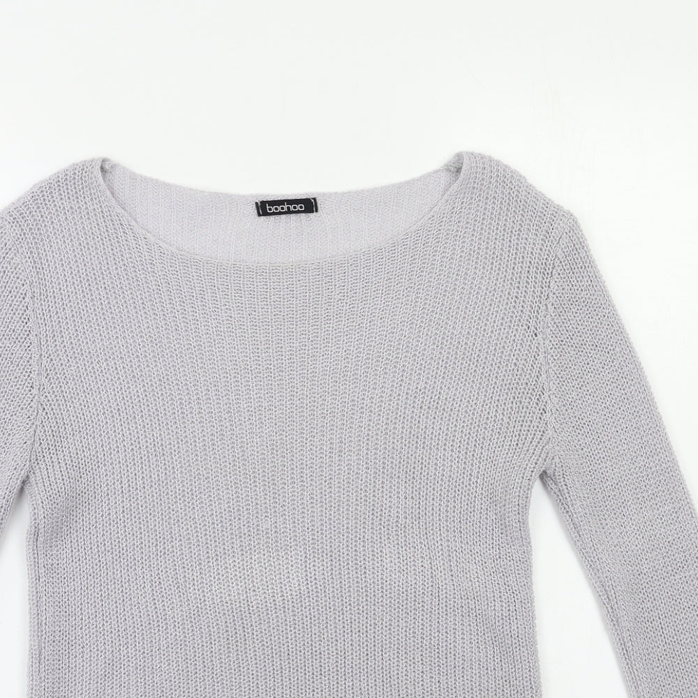 Boohoo Womens Grey   Pullover Jumper Size S