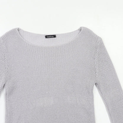 Boohoo Womens Grey   Pullover Jumper Size S