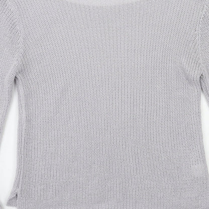 Boohoo Womens Grey   Pullover Jumper Size S