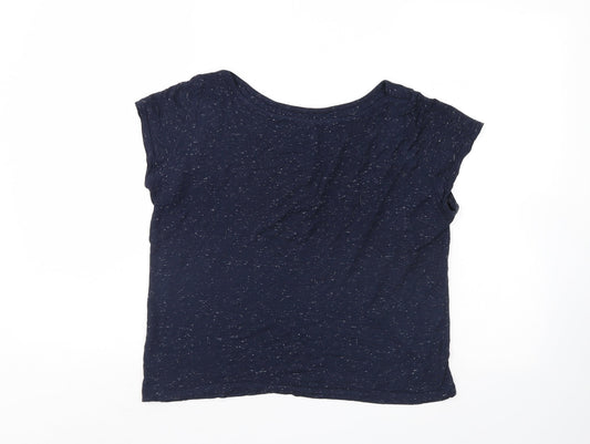 Womens UK Size 6 Atmosphere Blue Basic T-Shirt