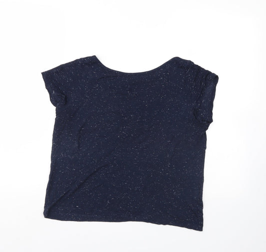 Womens UK Size 6 Atmosphere Blue Basic T-Shirt