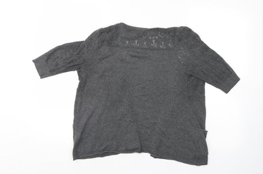 Womens UK Size 8 River Island Grey Shrug Jumper
