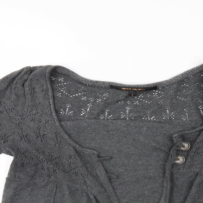 Womens UK Size 8 River Island Grey Shrug Jumper