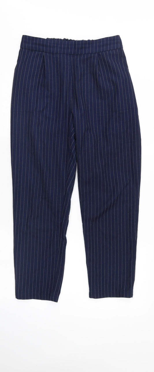SheIn Womens Blue Striped  Trousers  Size M L25 in