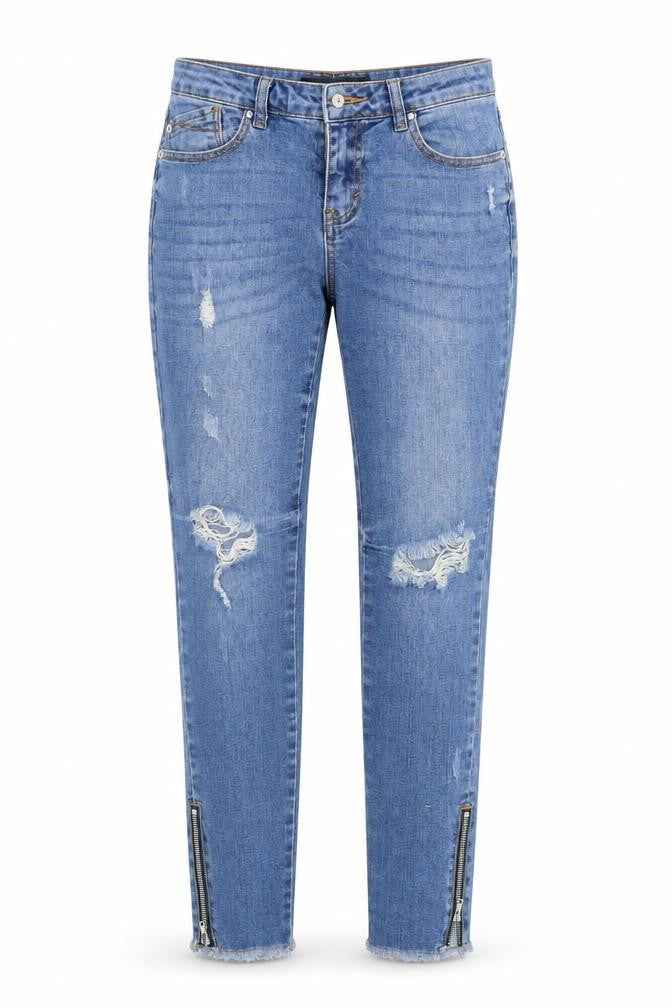 Womens UK Size S Ashley Mason Regular Fit Tapered Blue Jeans