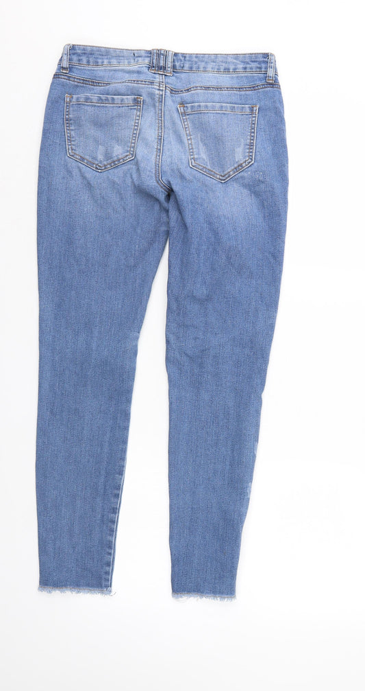 Ashley Mason Womens Blue  Denim Tapered Jeans Size S L27 in