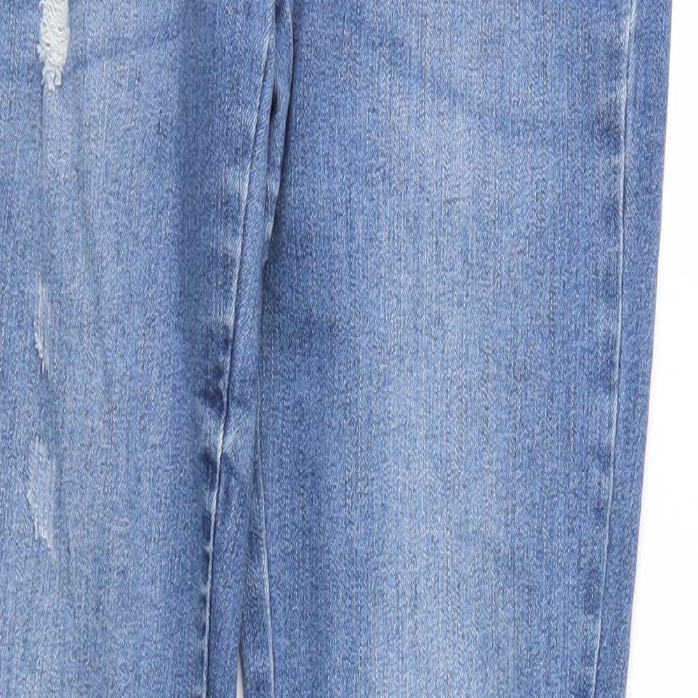 Ashley Mason Womens Blue  Denim Tapered Jeans Size S L27 in
