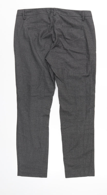 Benneton Womens Grey Herringbone  Trousers  Size 10 L26 in