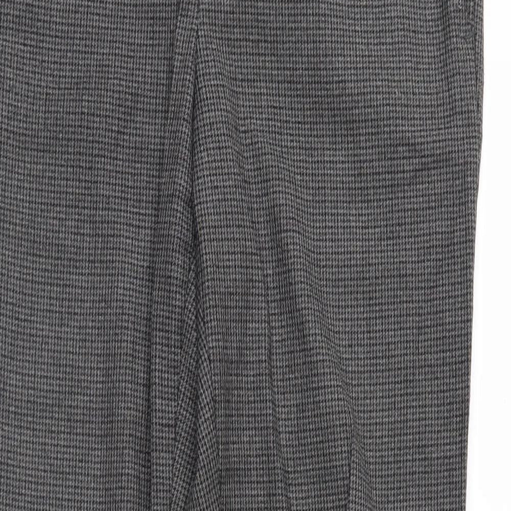 Benneton Womens Grey Herringbone  Trousers  Size 10 L26 in