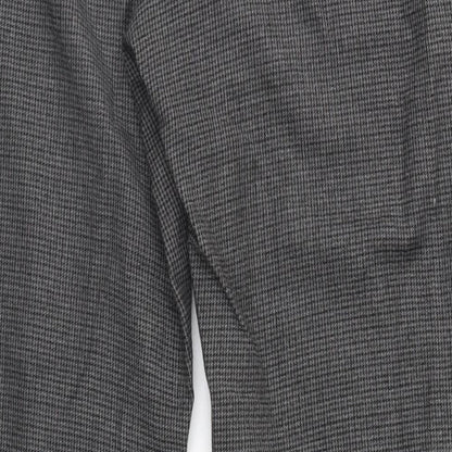 Benneton Womens Grey Herringbone  Trousers  Size 10 L26 in