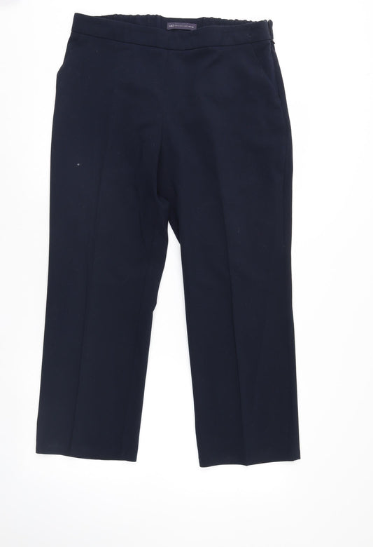 M&S Womens Blue   Trousers  Size 14 L26 in