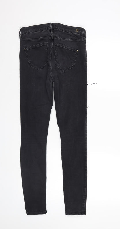 River Island Womens Black  Denim Tapered Jeans Size 10 L28 in