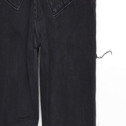 River Island Womens Black  Denim Tapered Jeans Size 10 L28 in