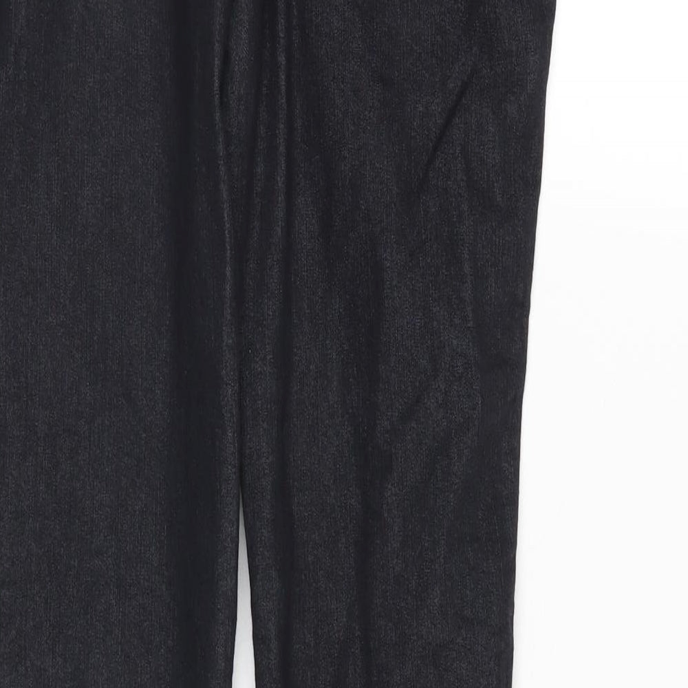 Denim & Co. Womens Black  Denim Straight Jeans Size 10 L32 in - elastic waist