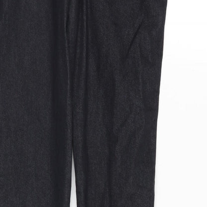 Denim & Co. Womens Black  Denim Straight Jeans Size 10 L32 in - elastic waist