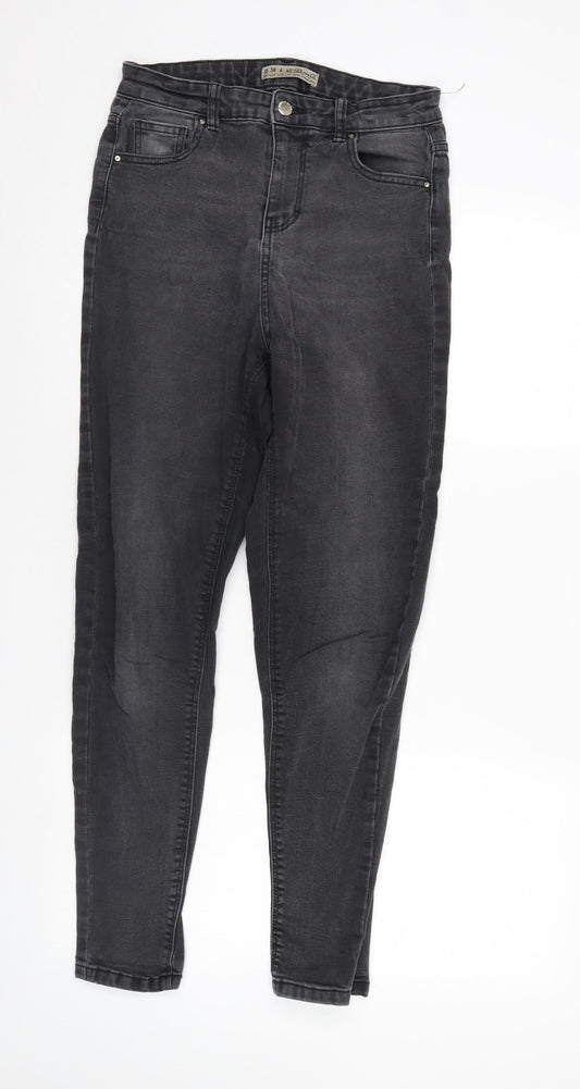 Denim & Co. Womens Black  Denim Straight Jeans Size 10 L27 in - elastic waist