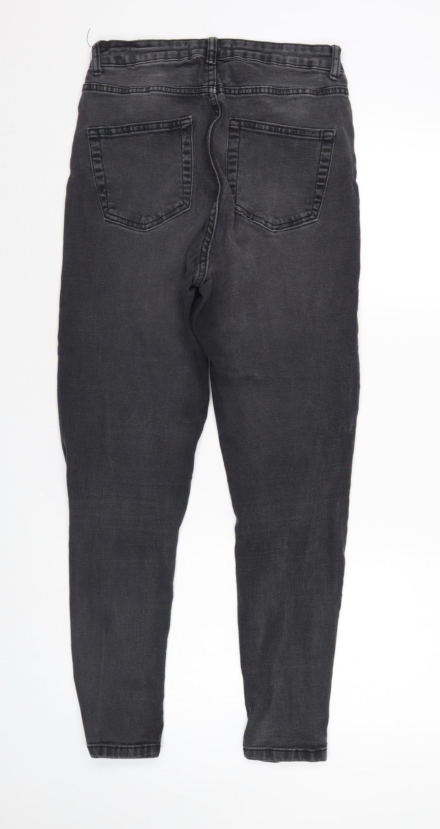 Denim & Co. Womens Black  Denim Straight Jeans Size 10 L27 in - elastic waist