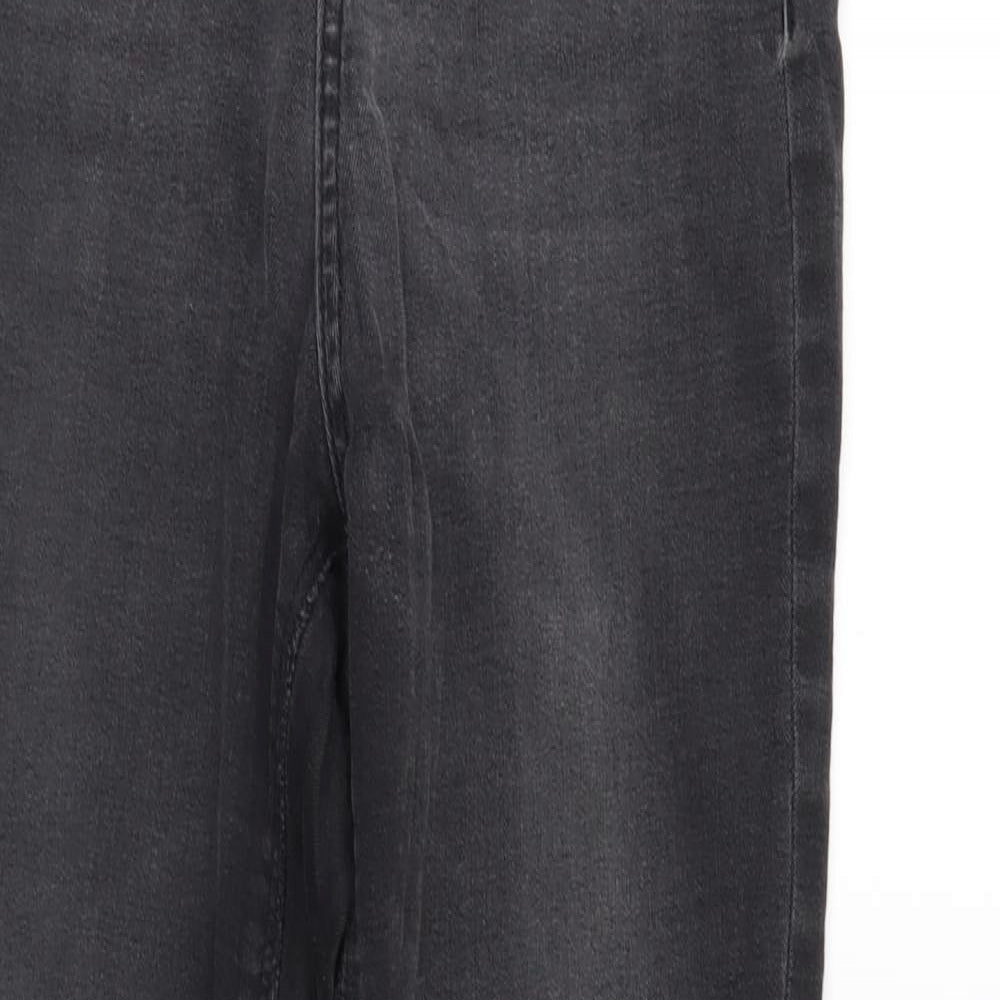 Denim & Co. Womens Black  Denim Straight Jeans Size 10 L27 in - elastic waist