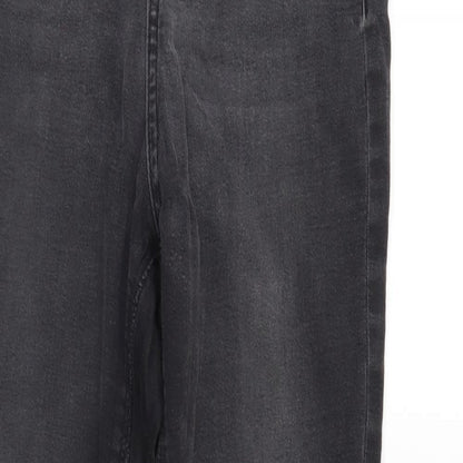 Denim & Co. Womens Black  Denim Straight Jeans Size 10 L27 in - elastic waist