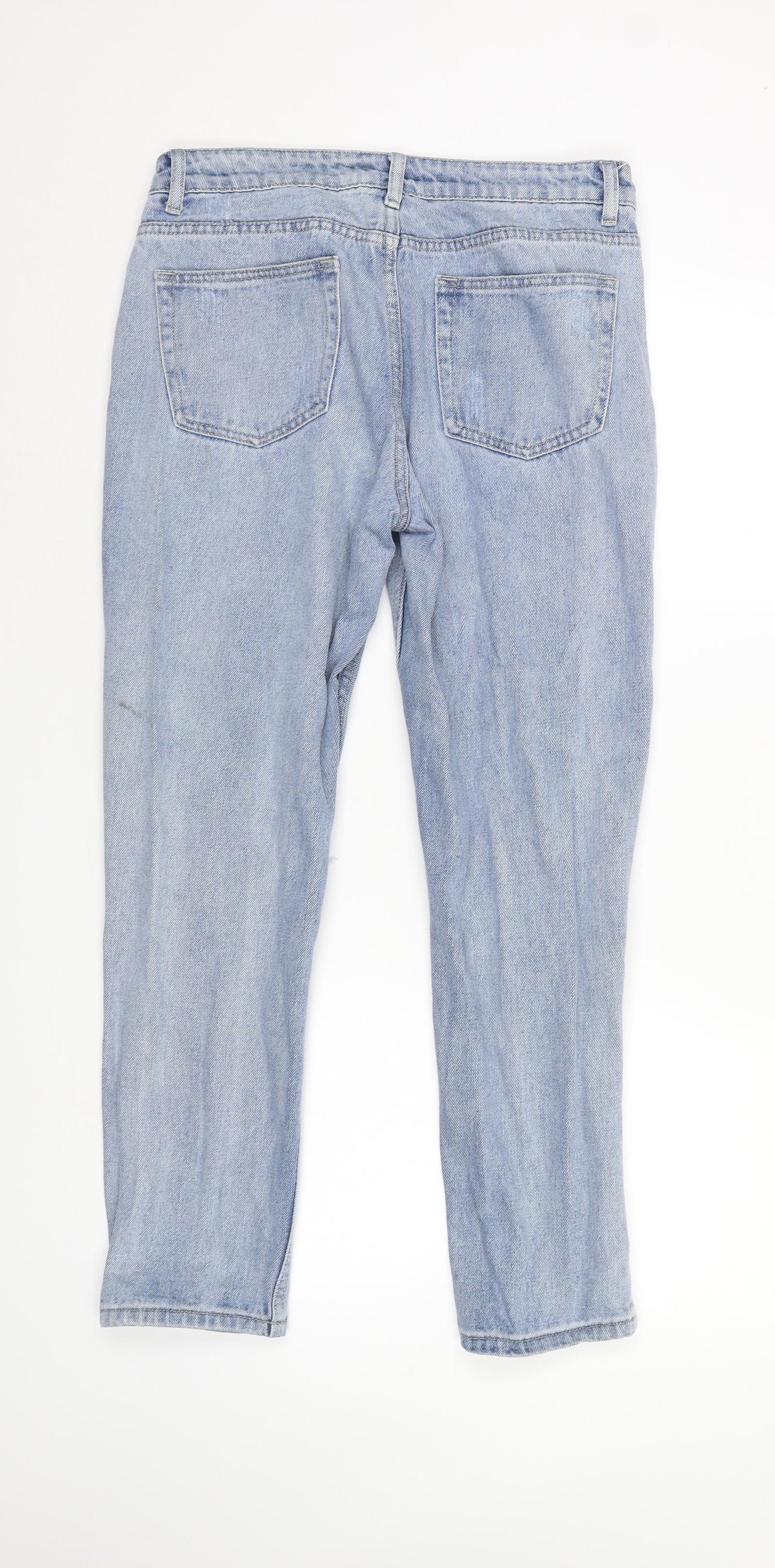 Womens UK Size 10 The Rockn Rev Regular Fit Straight Blue Jeans