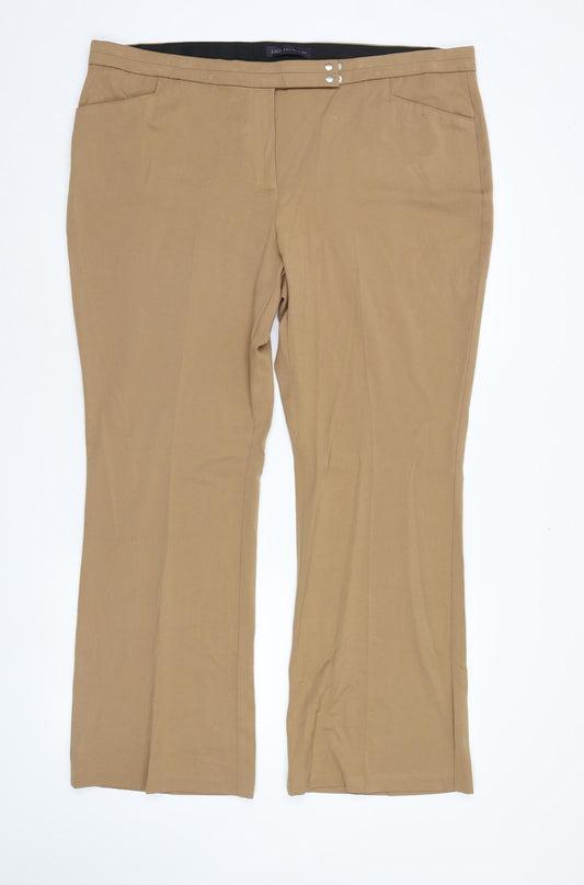 M&S Womens Brown   Trousers  Size 20 L29 in