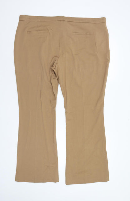 Womens UK Size 20 M&S Regular Fit  Brown Trousers