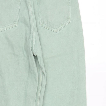 Bershka Womens Green  Denim Straight Jeans Size 4 L26 in