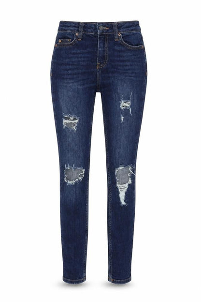Womens UK Size 4 Denim & Co. Regular Fit Straight Blue Jeans